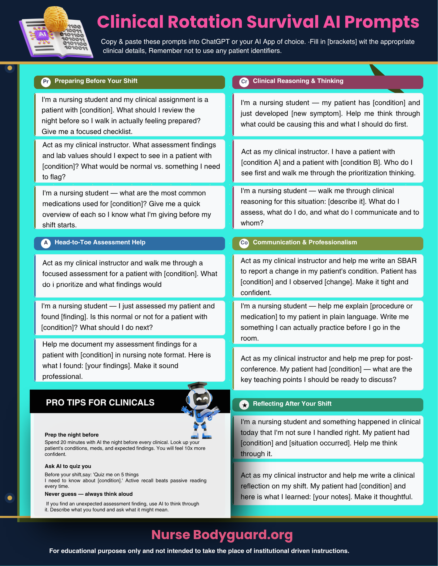 Clinical Rotation Survival AI Prompts (FREE DOWNLOAD)