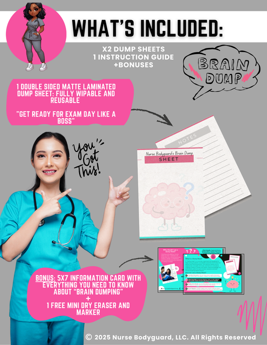 REUSABLE NURSE "BRAIN DUMP" SHEET + BONUSES (Pre-order 12/17/25 )